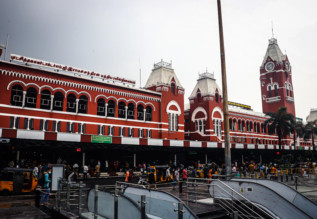 Chennai Central railway station in Chennai, India